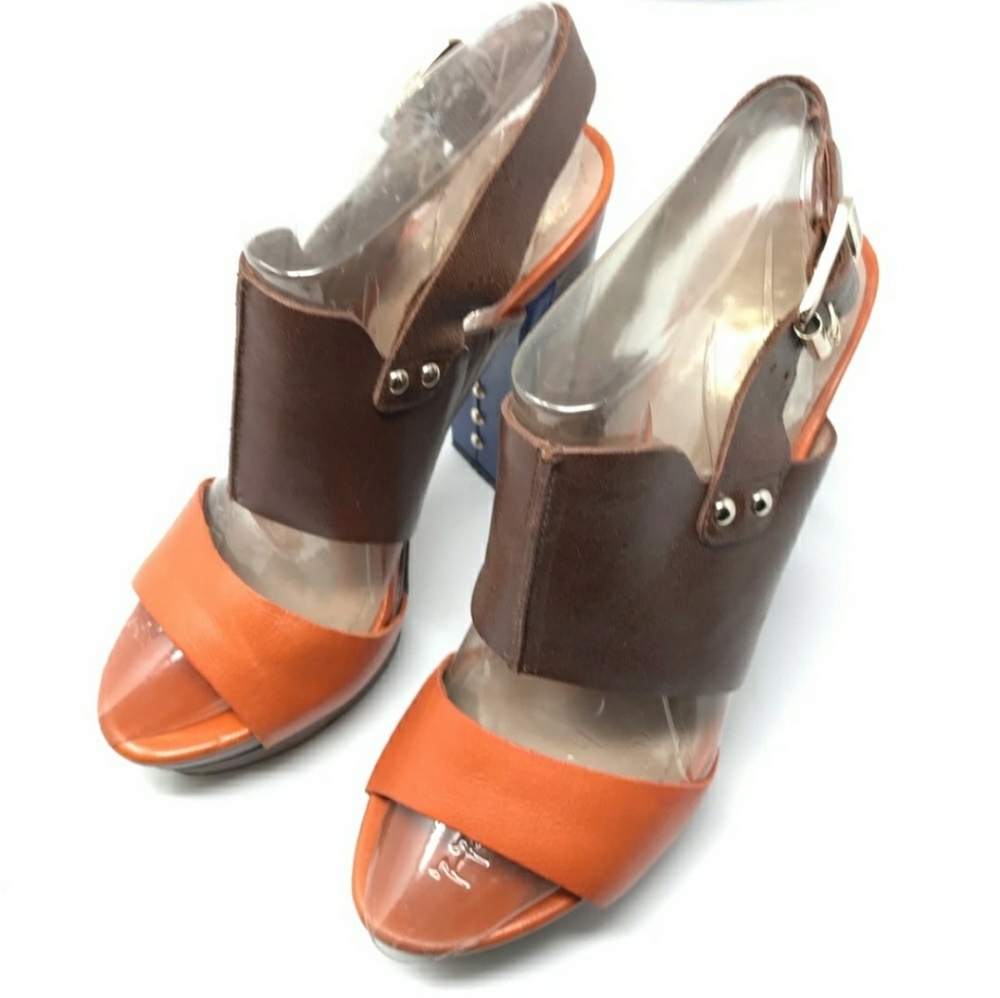 Vince Camuto Leather Color Block Heels
